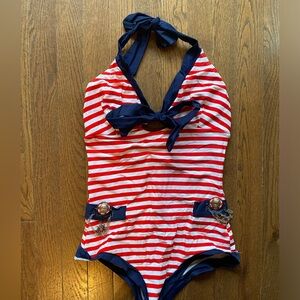 Nautical Striped Women's One Piece Swimsuit